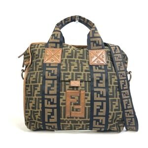 FENDI Brown Zucca Tote Bag